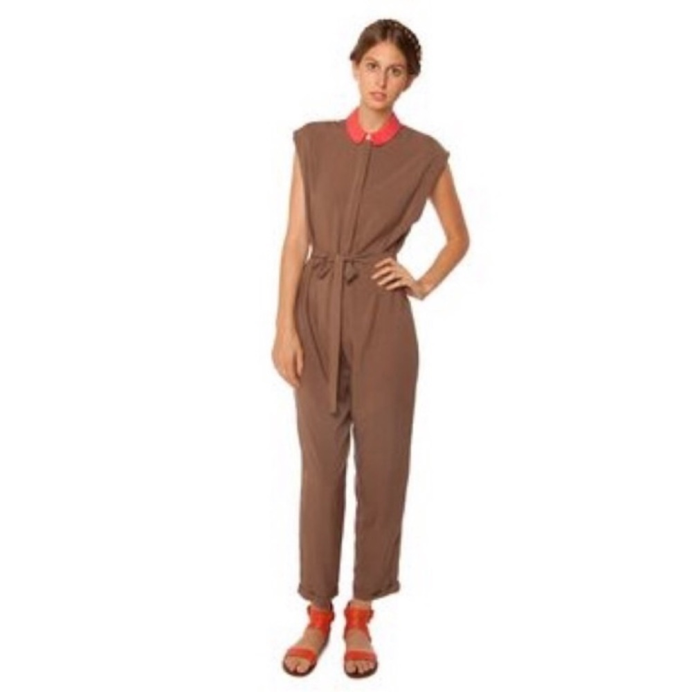 In God We Trust Brown & Orange Jumpsuit Size Small